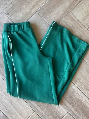 aerie Emerald Green Joggers with White Side Stripe